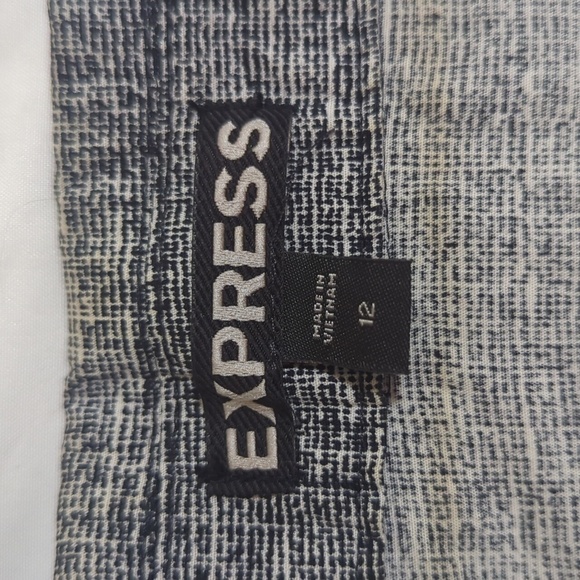 Express 3/4 Sleeve Tweed Look Cotton Blazer, Color Light Gray Size 12 - Picture 13 of 15